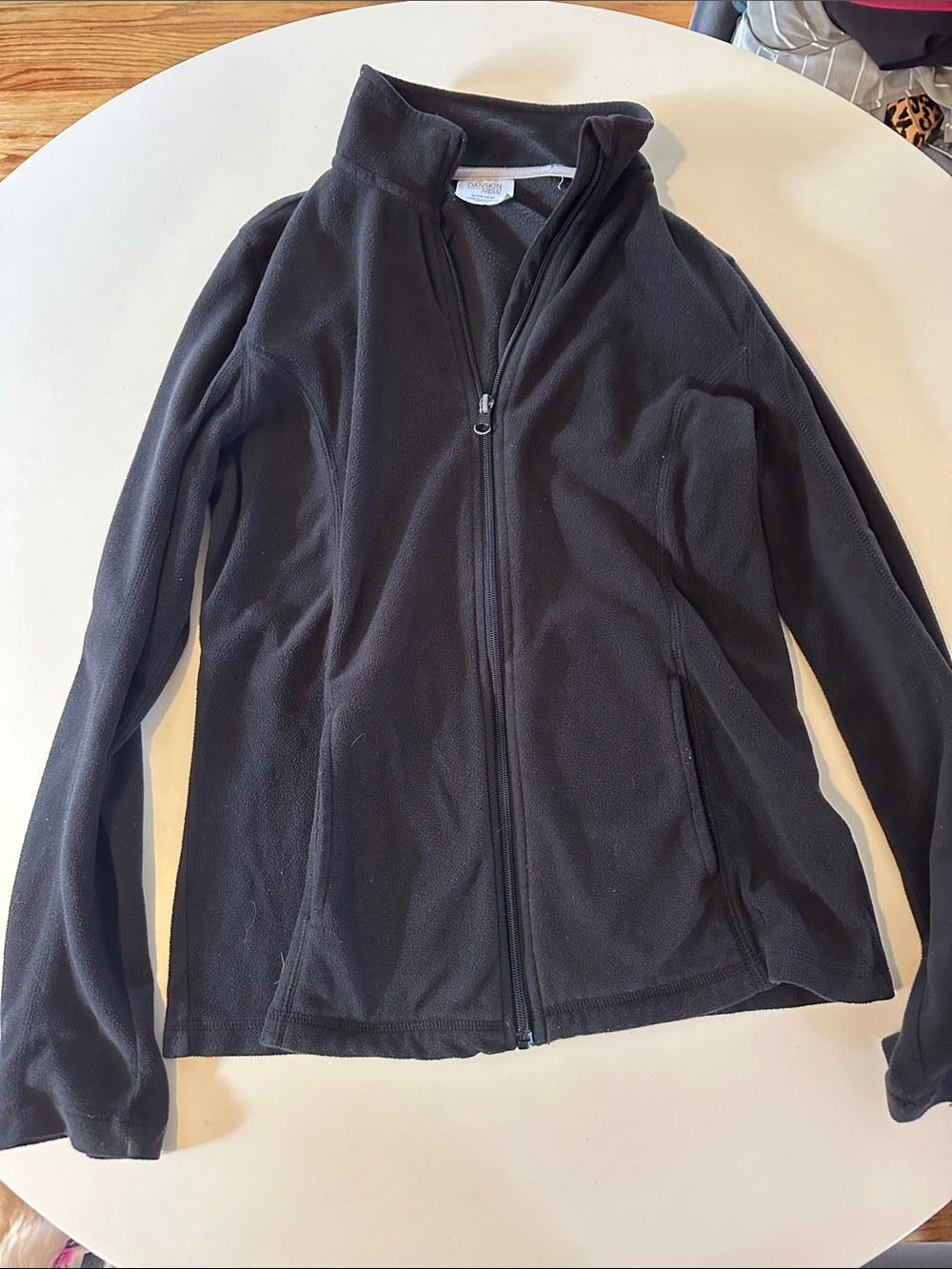 Danskin Now Black Full-Zip Fleece Jacket